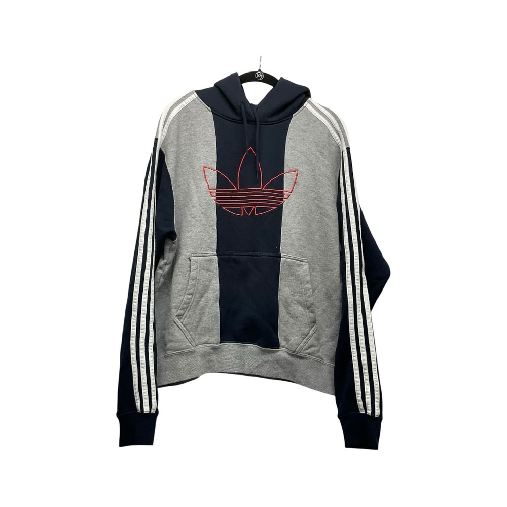 Adidas Men’s M Off Court Trefoil Pullover Hoodie Colorblock Logo Classic Sporty
